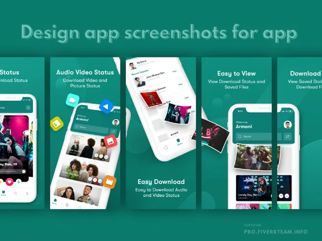 Eye-Catching App Store & Play Store Screenshots - 48-Hour Delivery