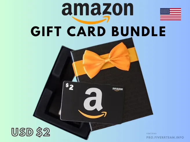 Amazon US $2 Gift Card Bundle 1000 Unit's