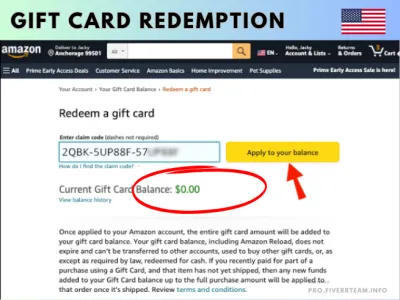 Amazon US $5 Gift Card Bundle 1000 Unit's