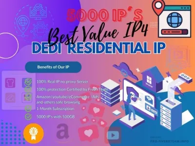 Dedicated IP Bundle Subscription for Amazon ecommerce ads youtube or others task